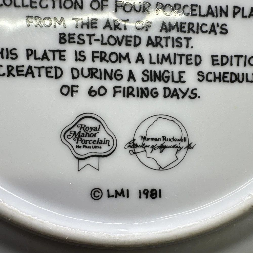 Vintage Party Time By Norman Rockwell Collectible Plate‎